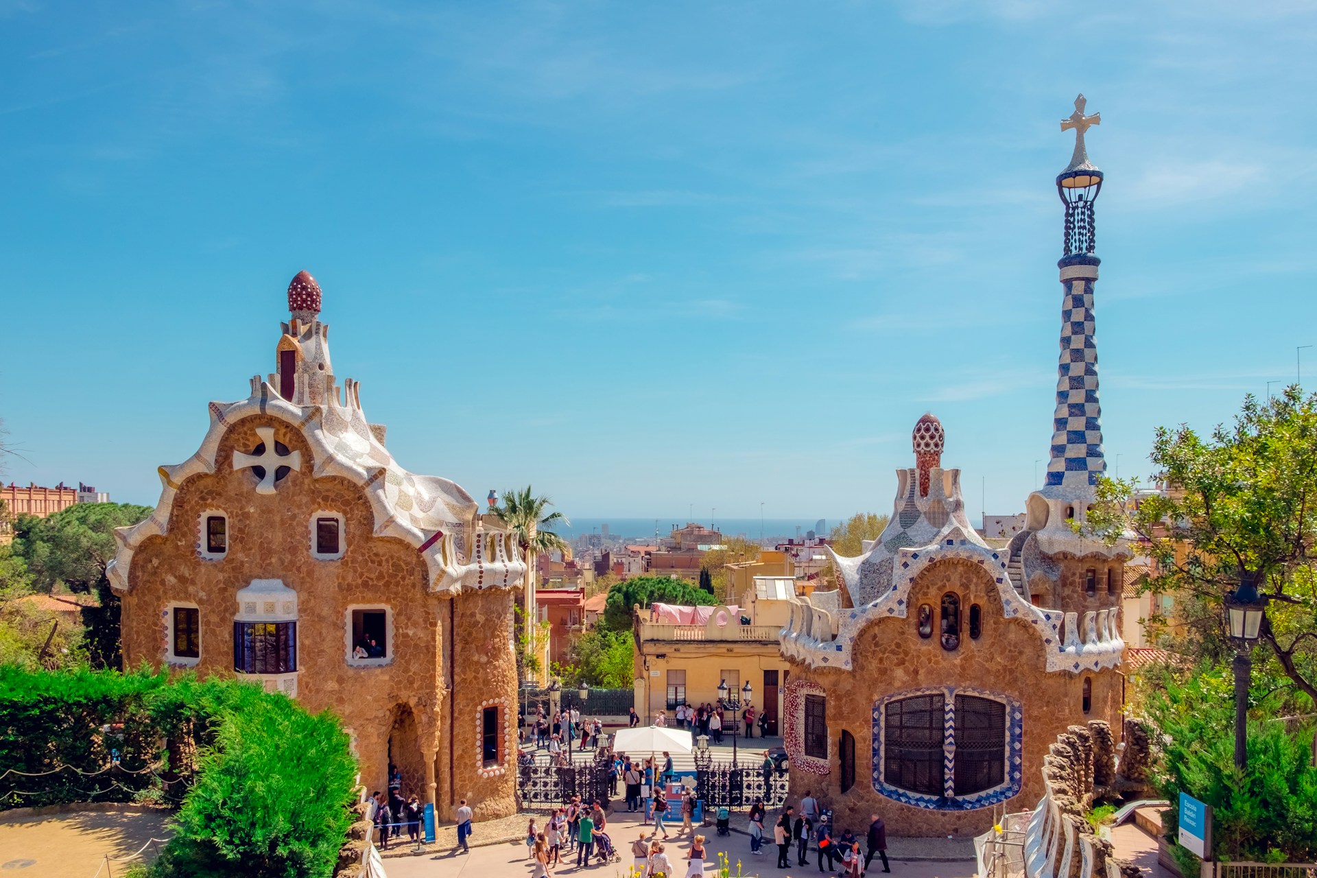 European city architecture overlooking the Mediterranean