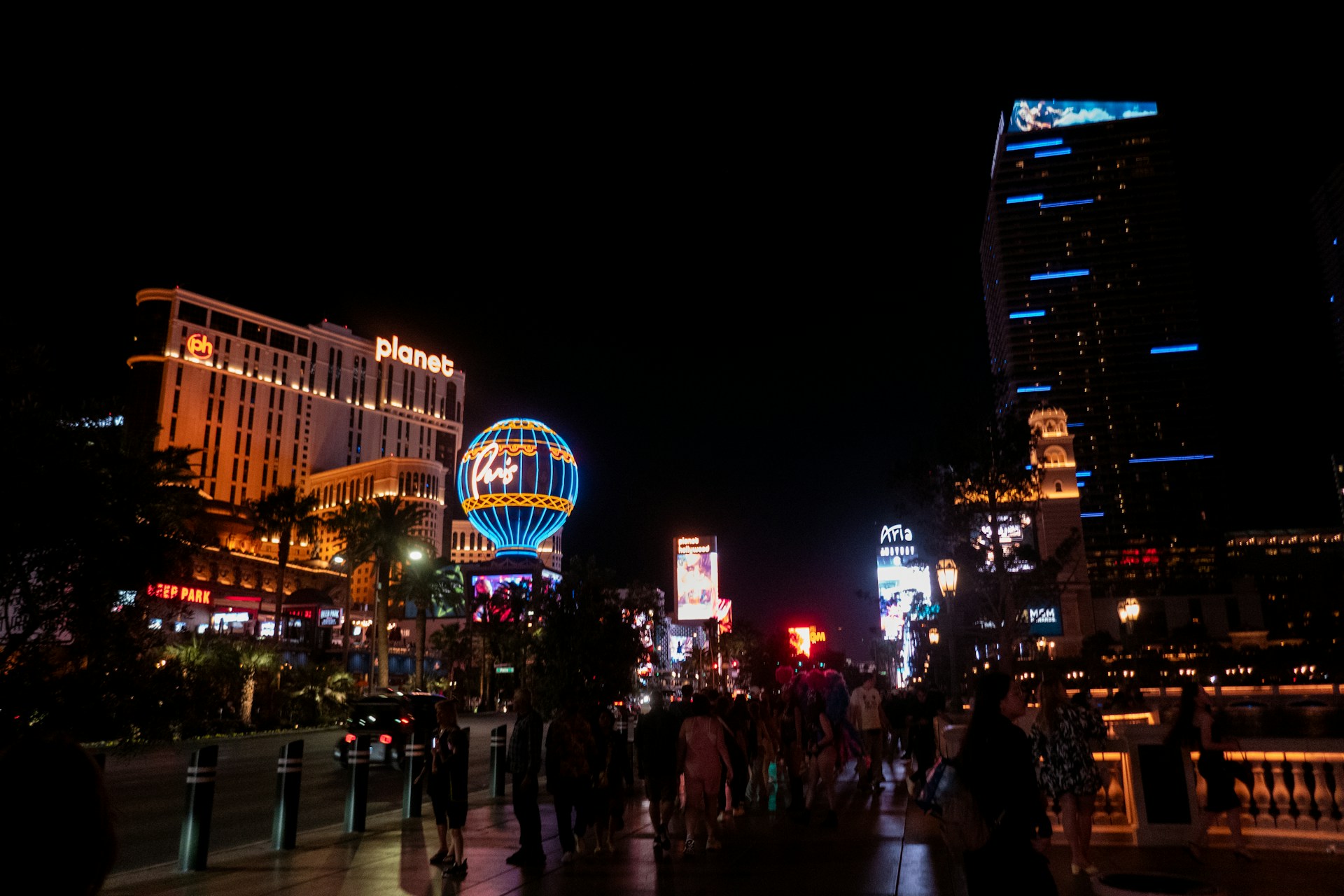 Las Vegas Strip illuminated at night
